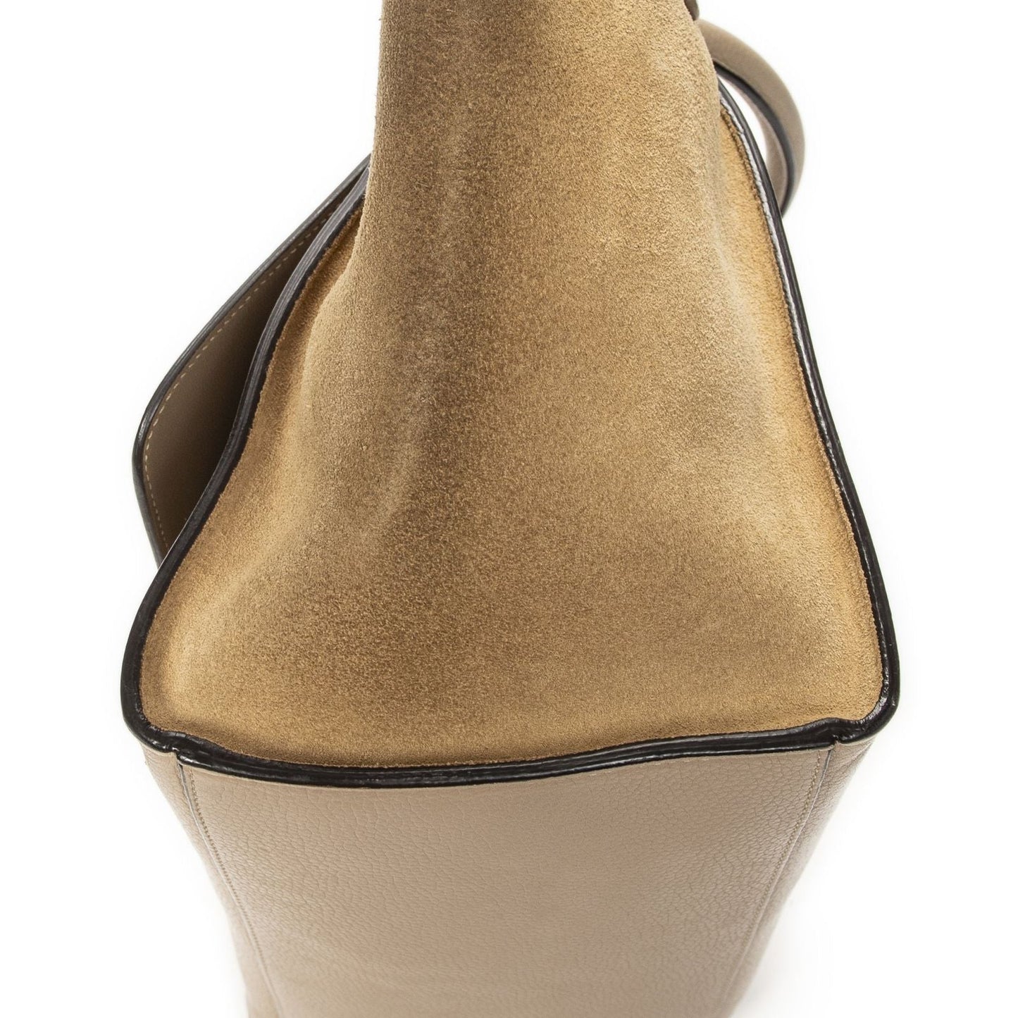 Celine Small Medium Swing Beige Gray Calfskin Leather Messenger Bag