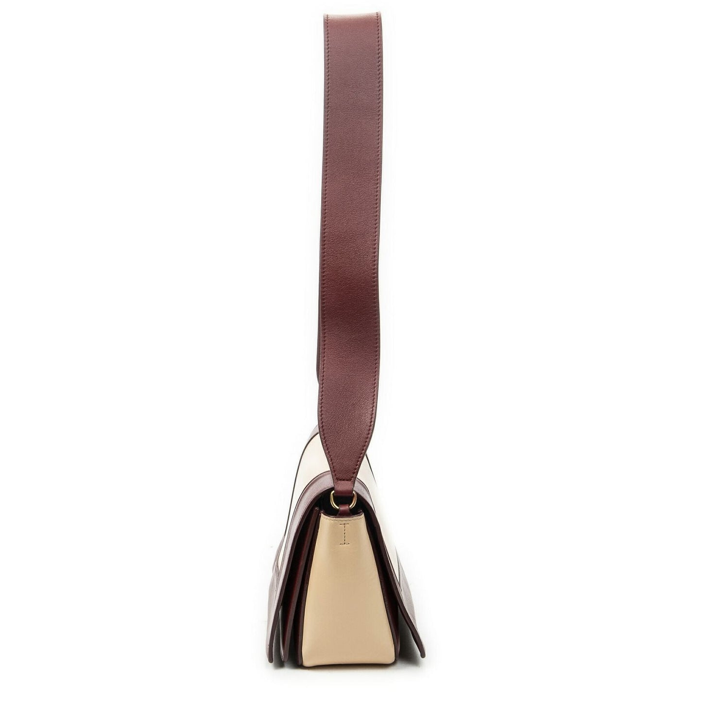 Celine Frame Cross Belt Bag Beige Red Calfskin Leather