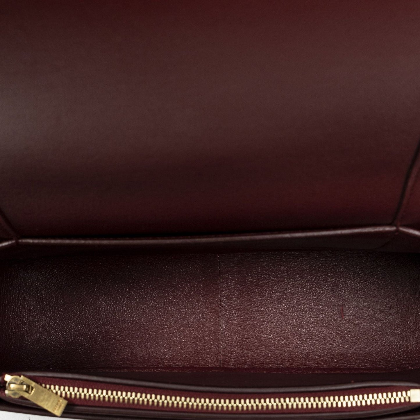 Celine Frame Cross Belt Bag Beige Red Calfskin Leather