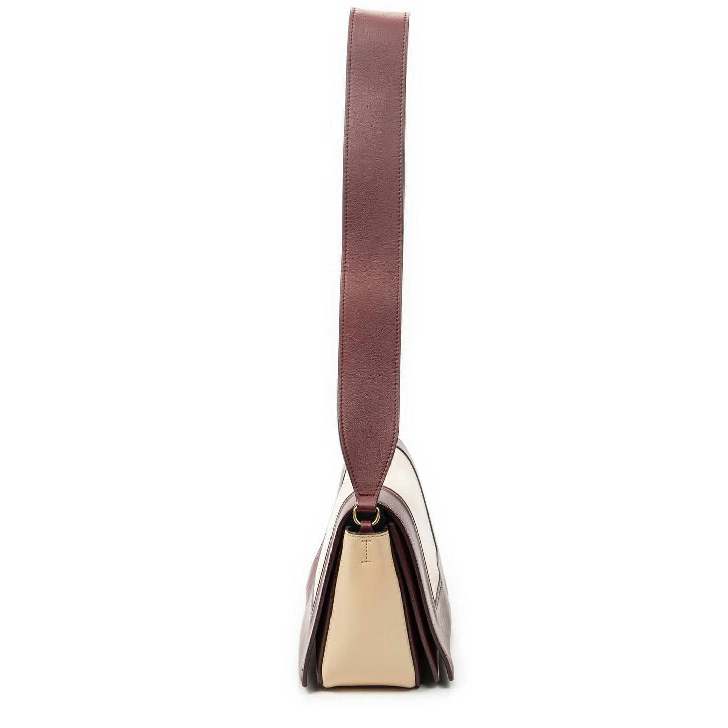 Celine Frame Cross Belt Bag Beige Red Calfskin Leather
