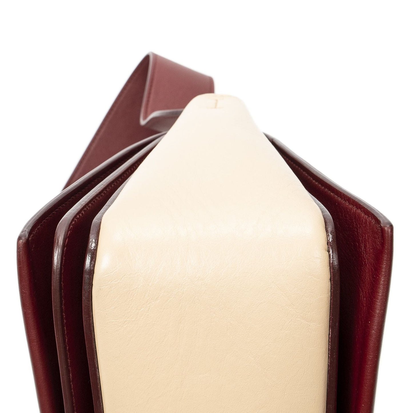 Celine Frame Cross Belt Bag Beige Red Calfskin Leather