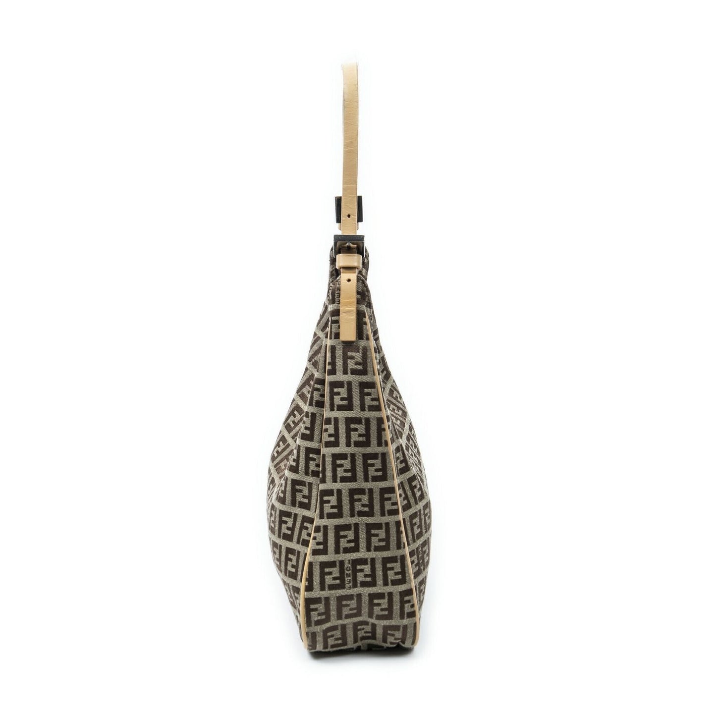 Fendi Small Hobo Tan Beige Zucchino Canvas