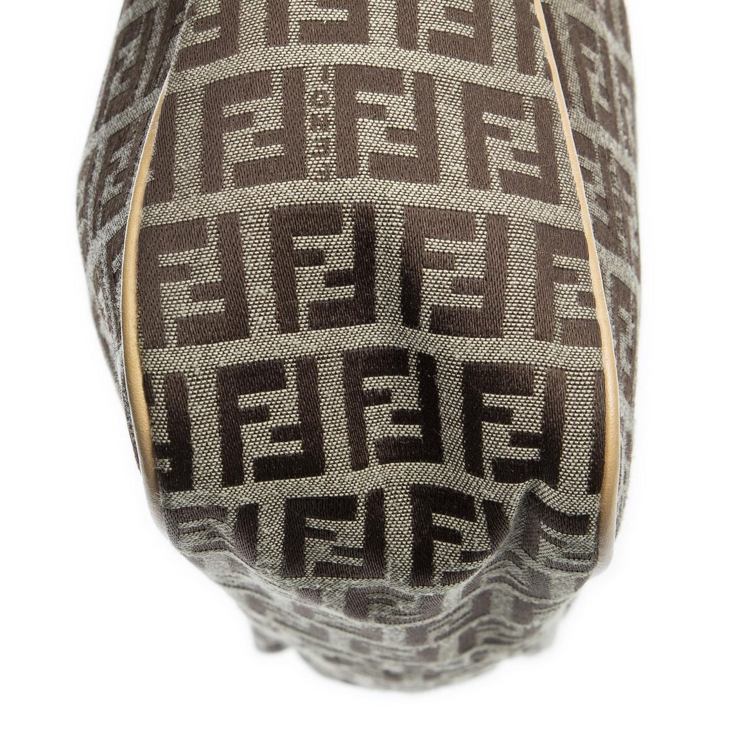 Fendi Small Hobo Tan Beige Zucchino Canvas