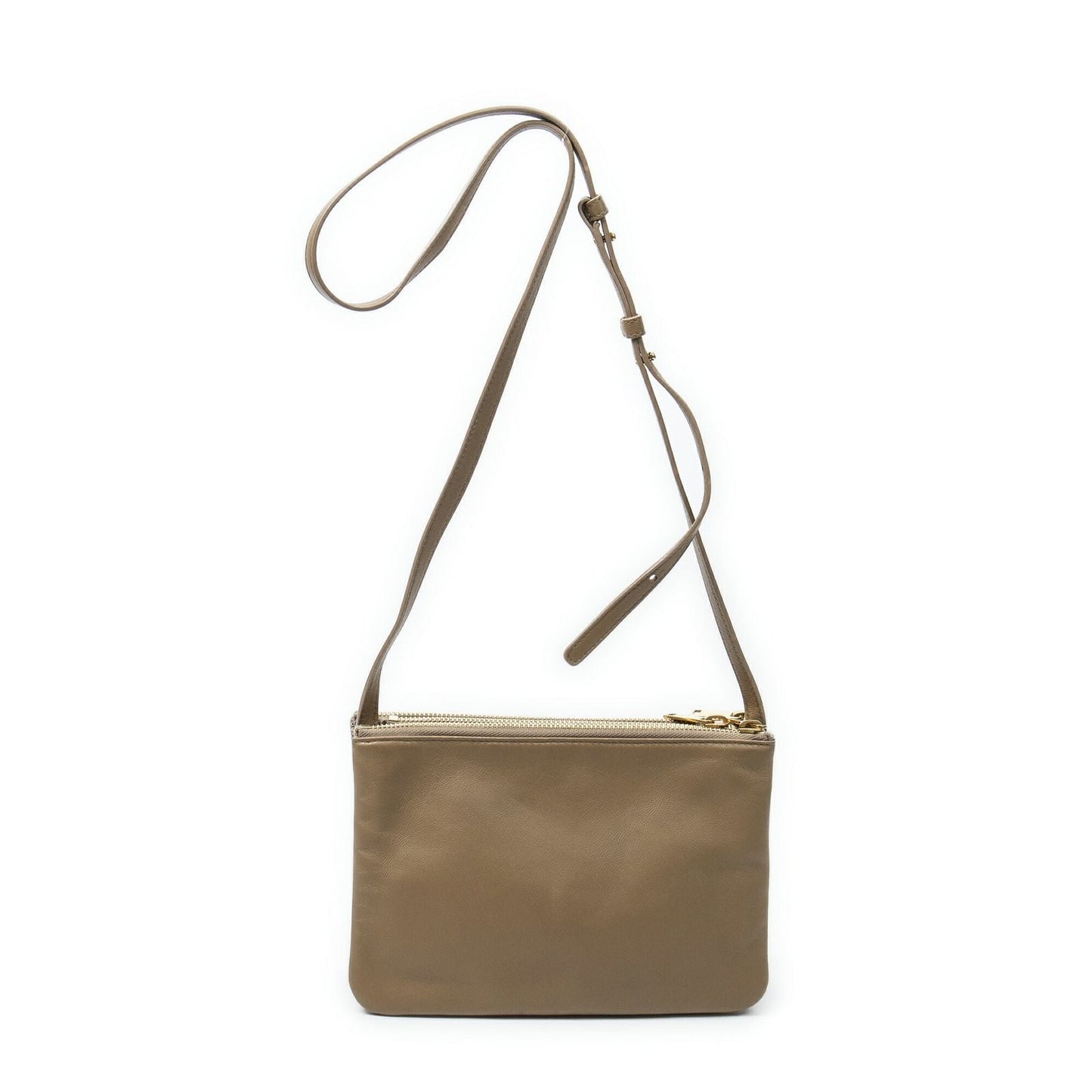 Celine Small Trio Crossbody Tan Calfskin Leather