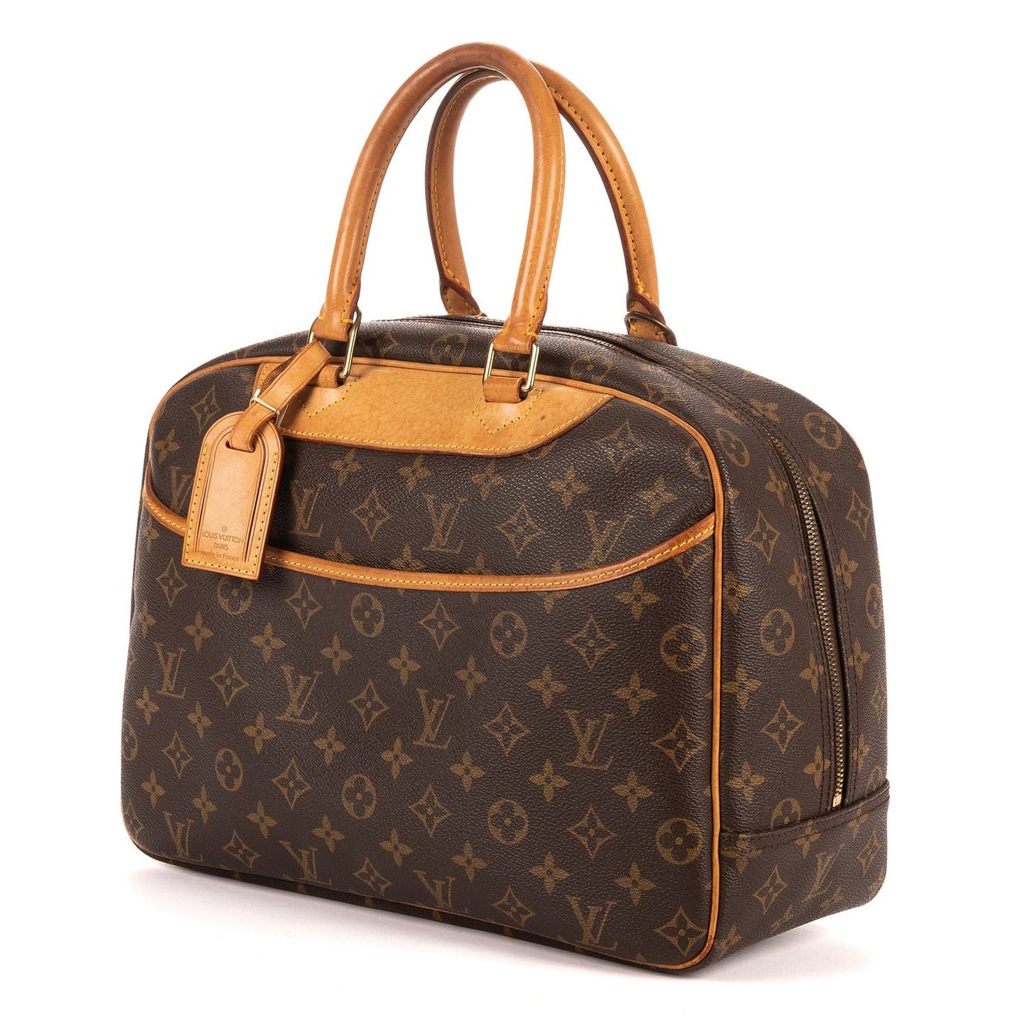 Louis Vuitton Deauville Brown Monogram Canvas Handbag
