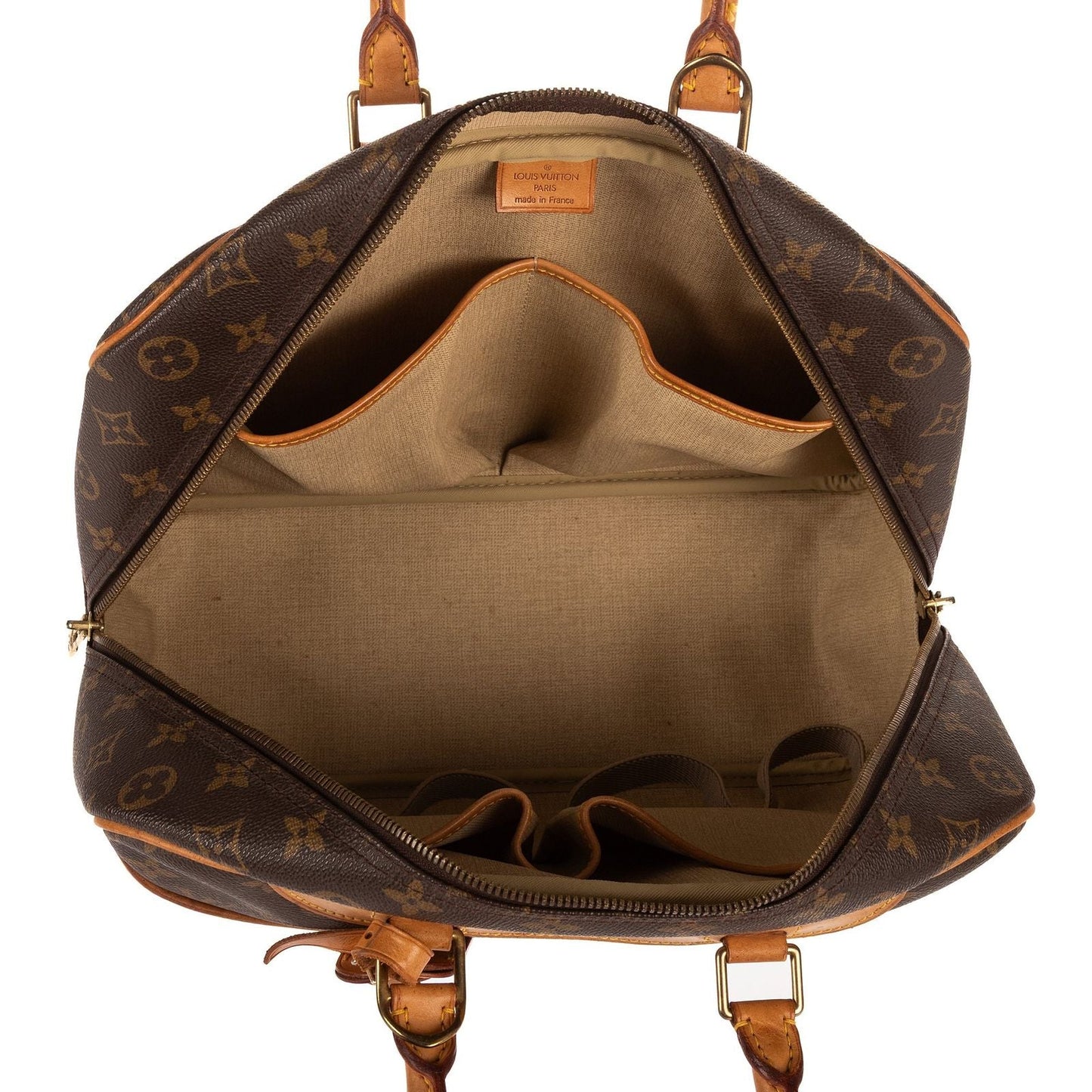 Louis Vuitton Deauville Brown Monogram Canvas Handbag