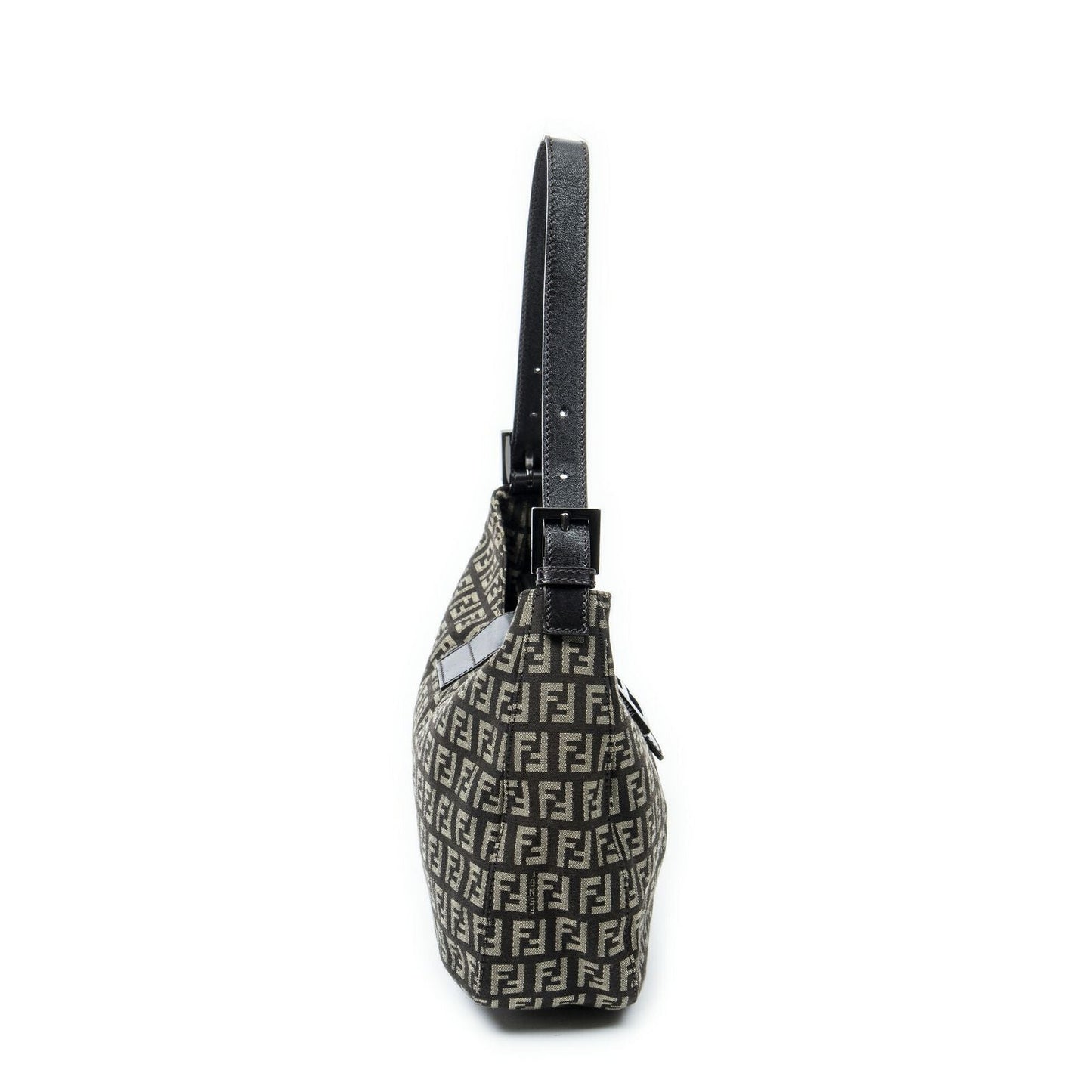 Fendi Shoulder Hobo Beige Dark Brown Zucchino Canvas
