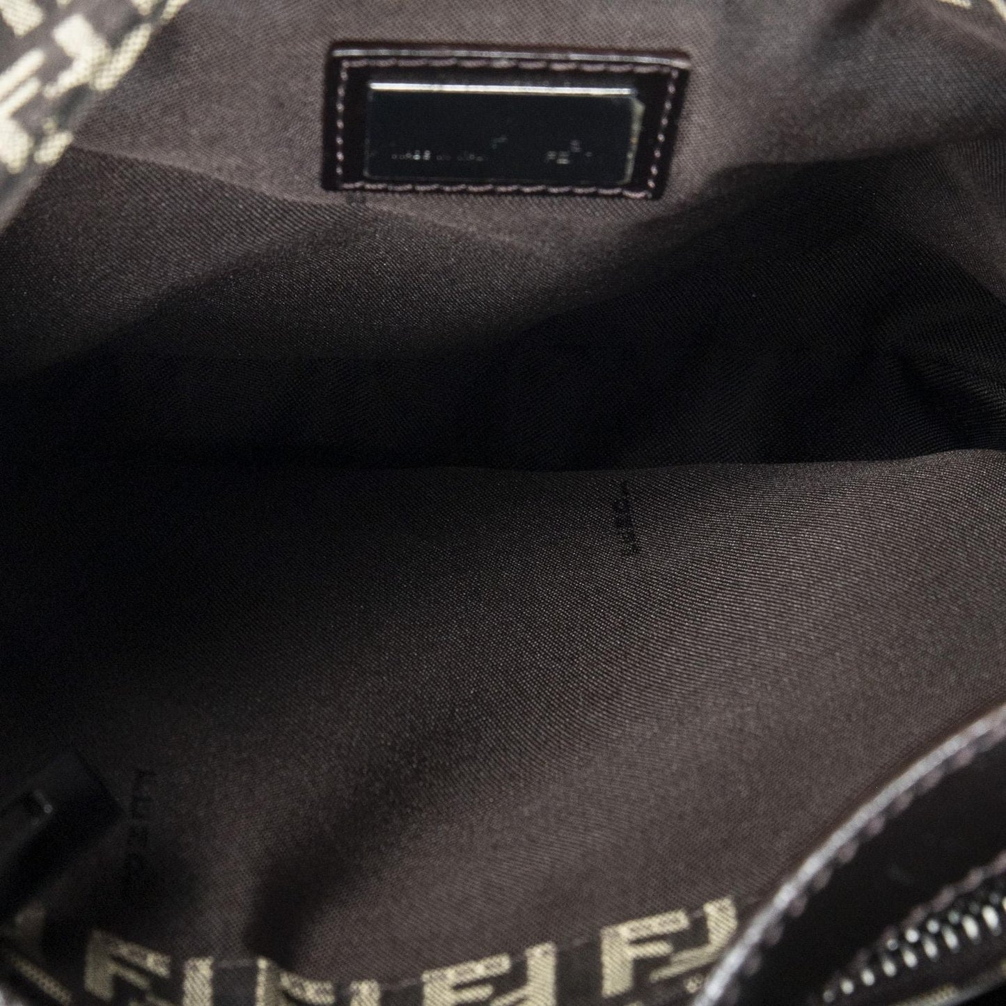 Fendi Shoulder Hobo Beige Dark Brown Zucchino Canvas