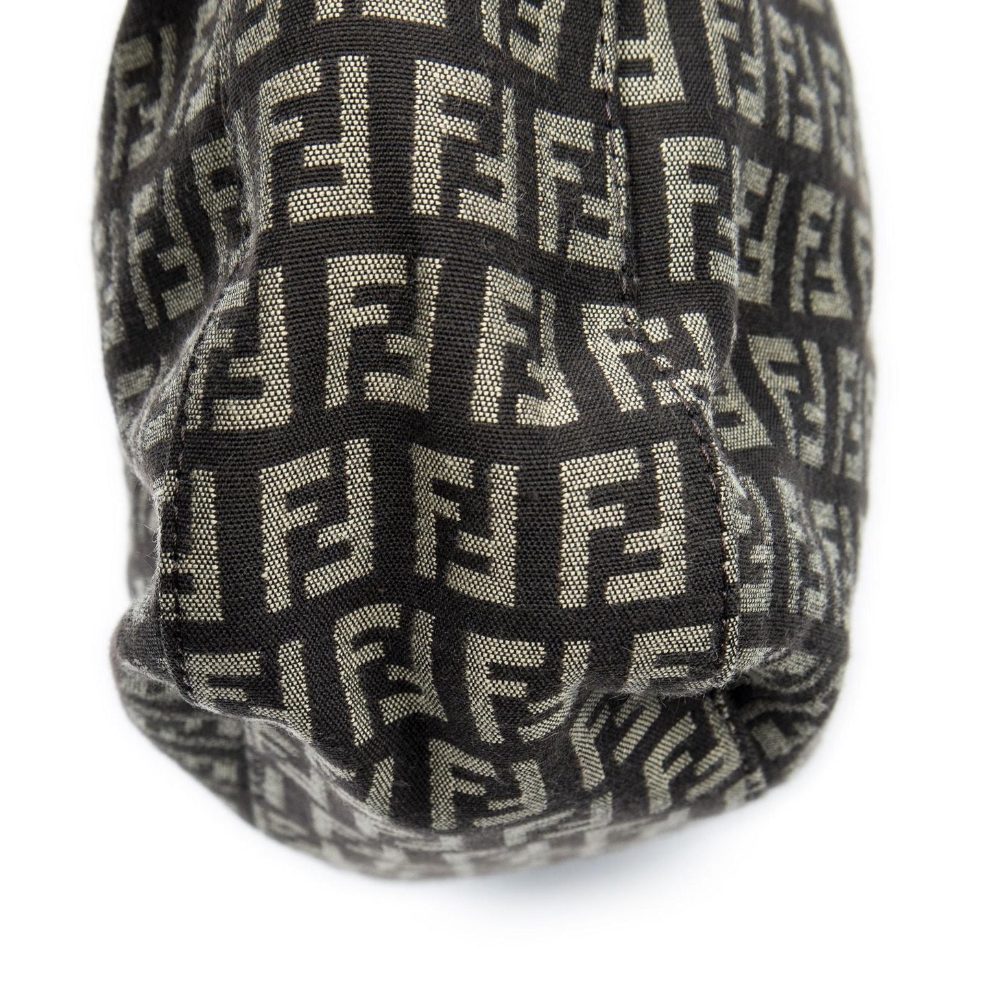 Fendi Shoulder Hobo Beige Dark Brown Zucchino Canvas