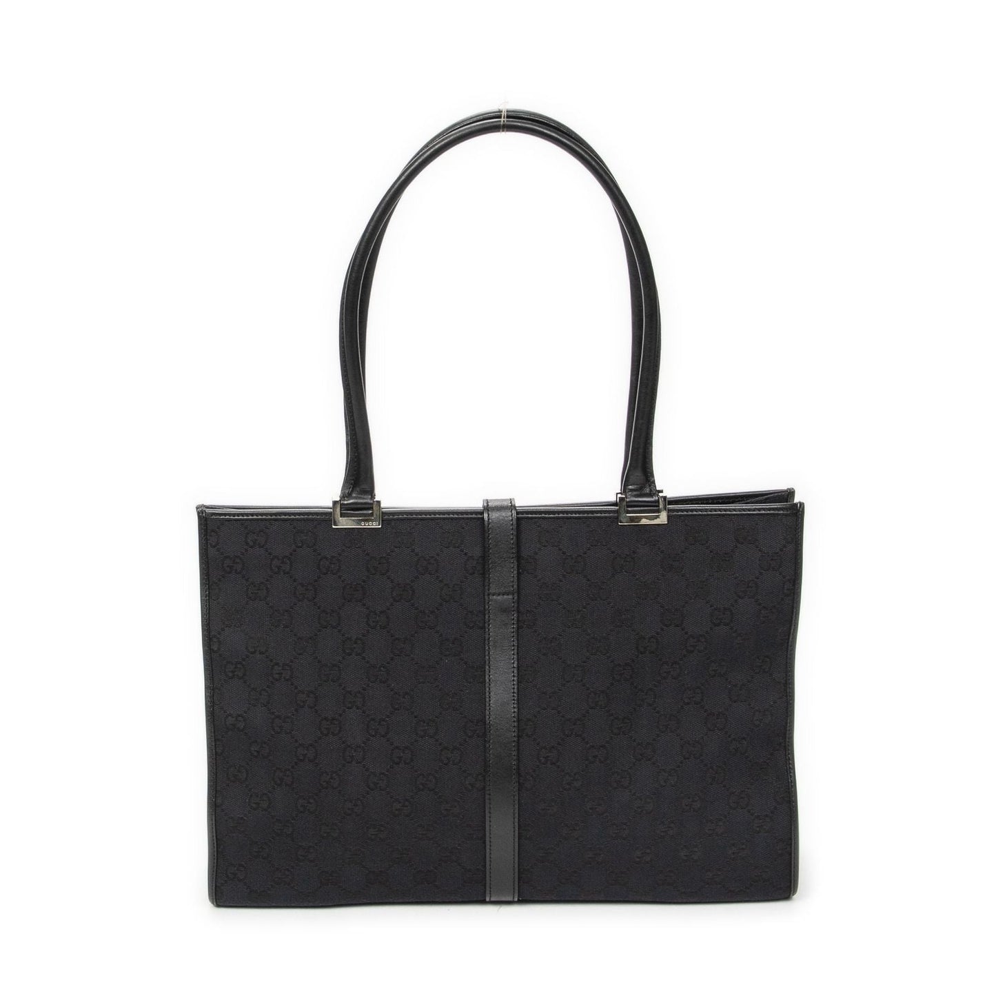 Gucci Large Square Bamb Tote Black GG Canvas