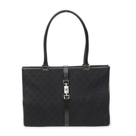 Gucci Large Square Bamb Tote Black GG Canvas