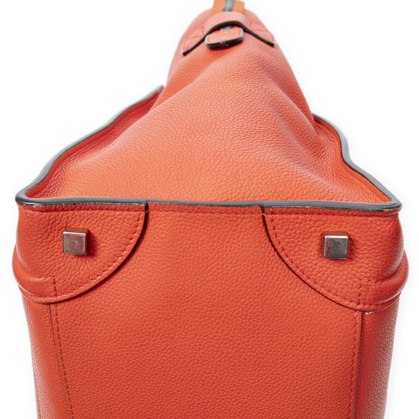 Celine Mini Luggage Orange Gray Calfskin Leather