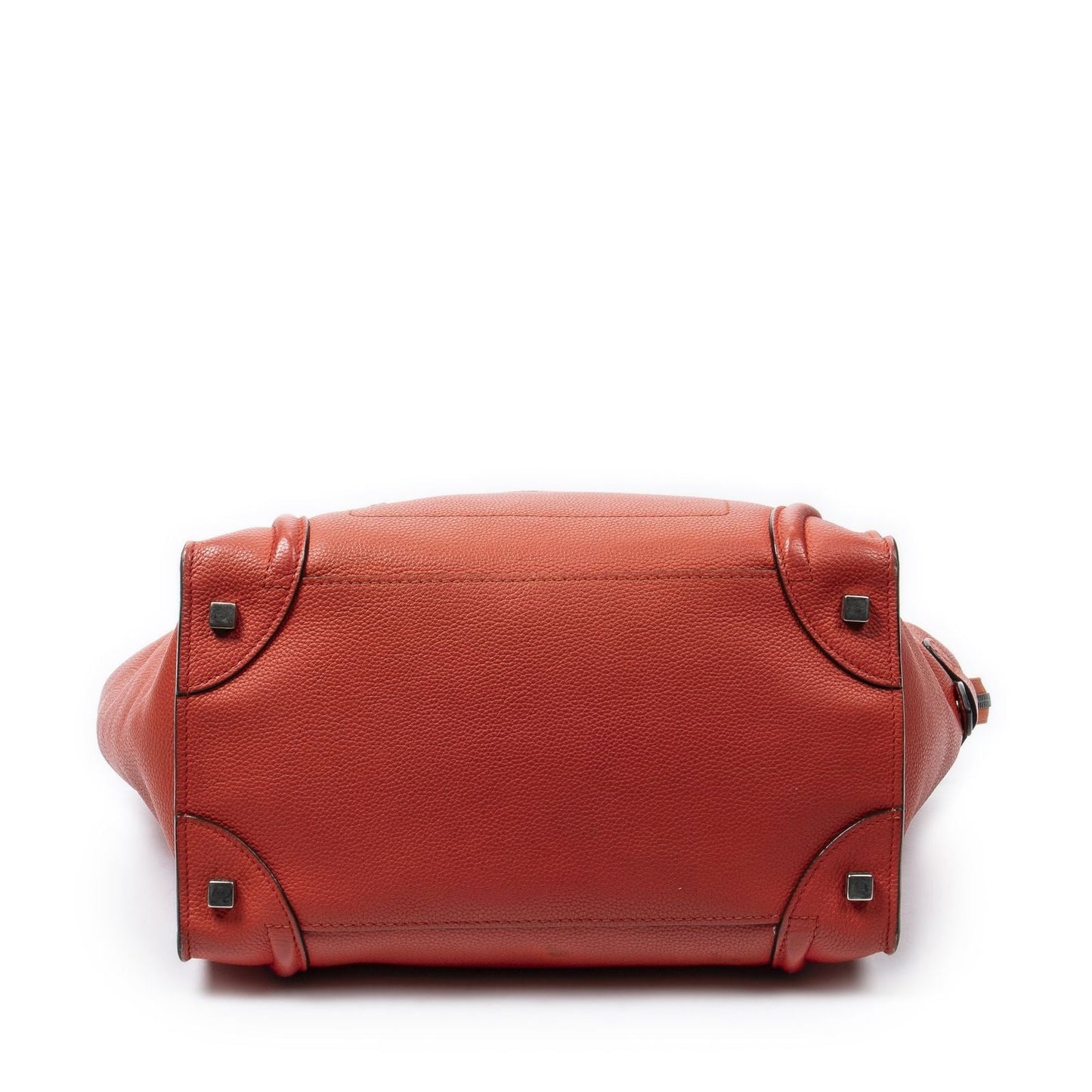 Celine Mini Luggage Orange Gray Calfskin Leather