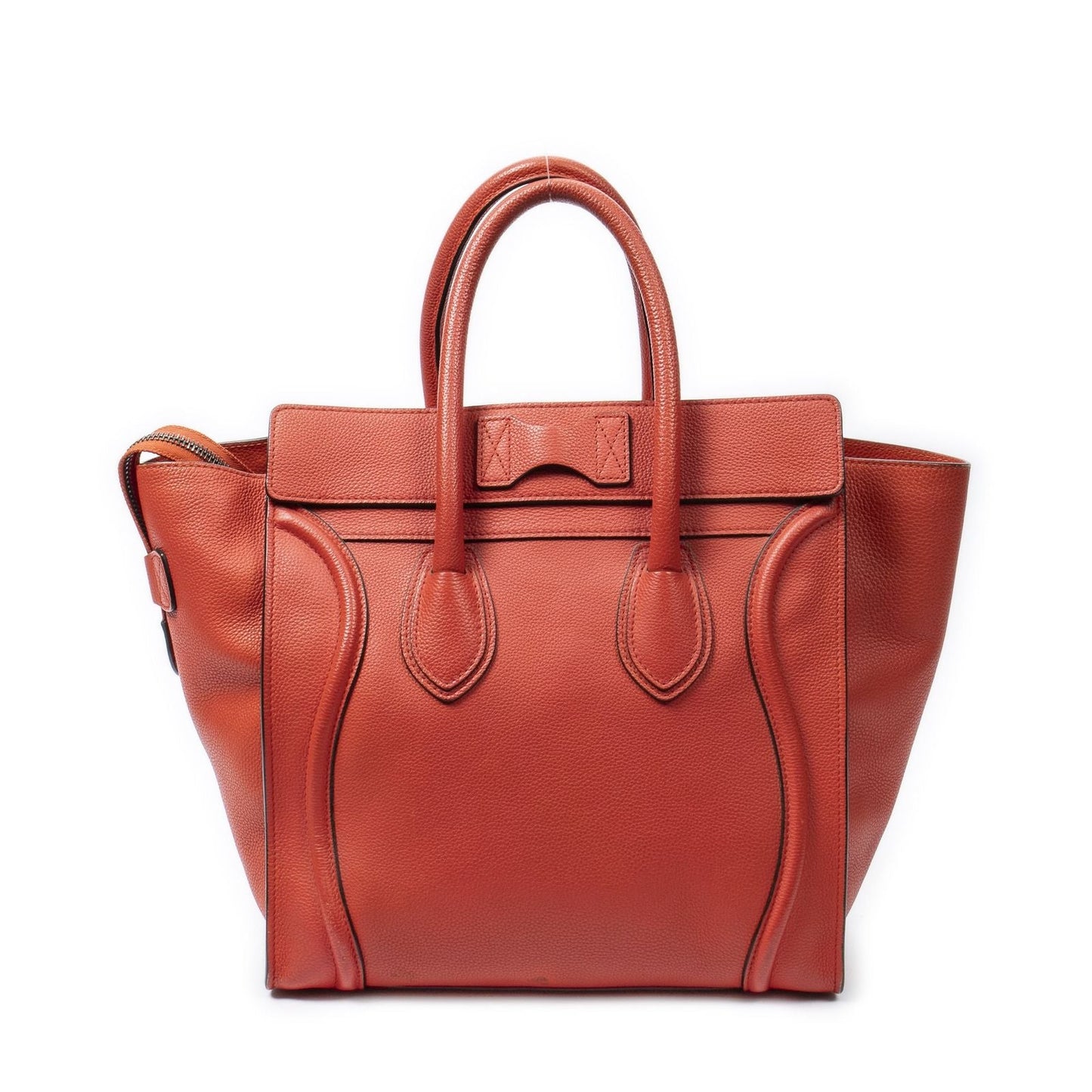 Celine Mini Luggage Orange Gray Calfskin Leather