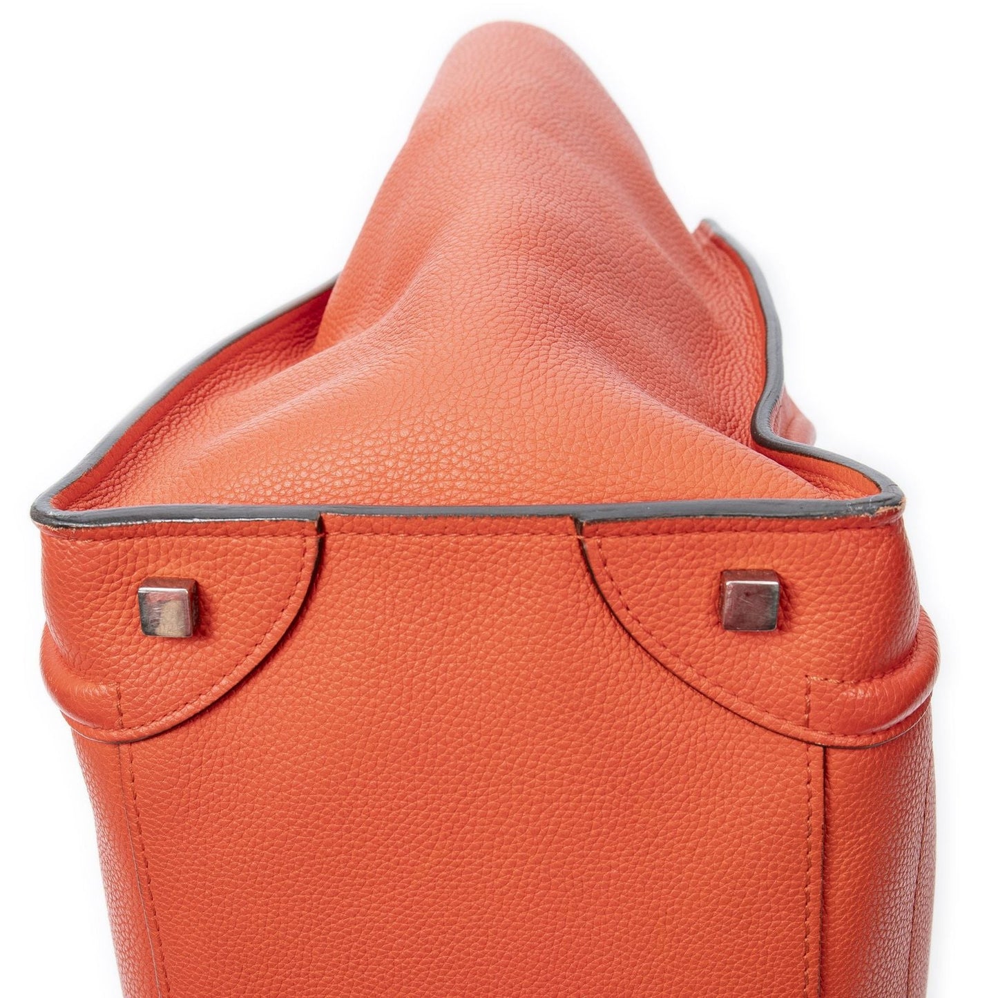 Celine Mini Luggage Orange Gray Calfskin Leather