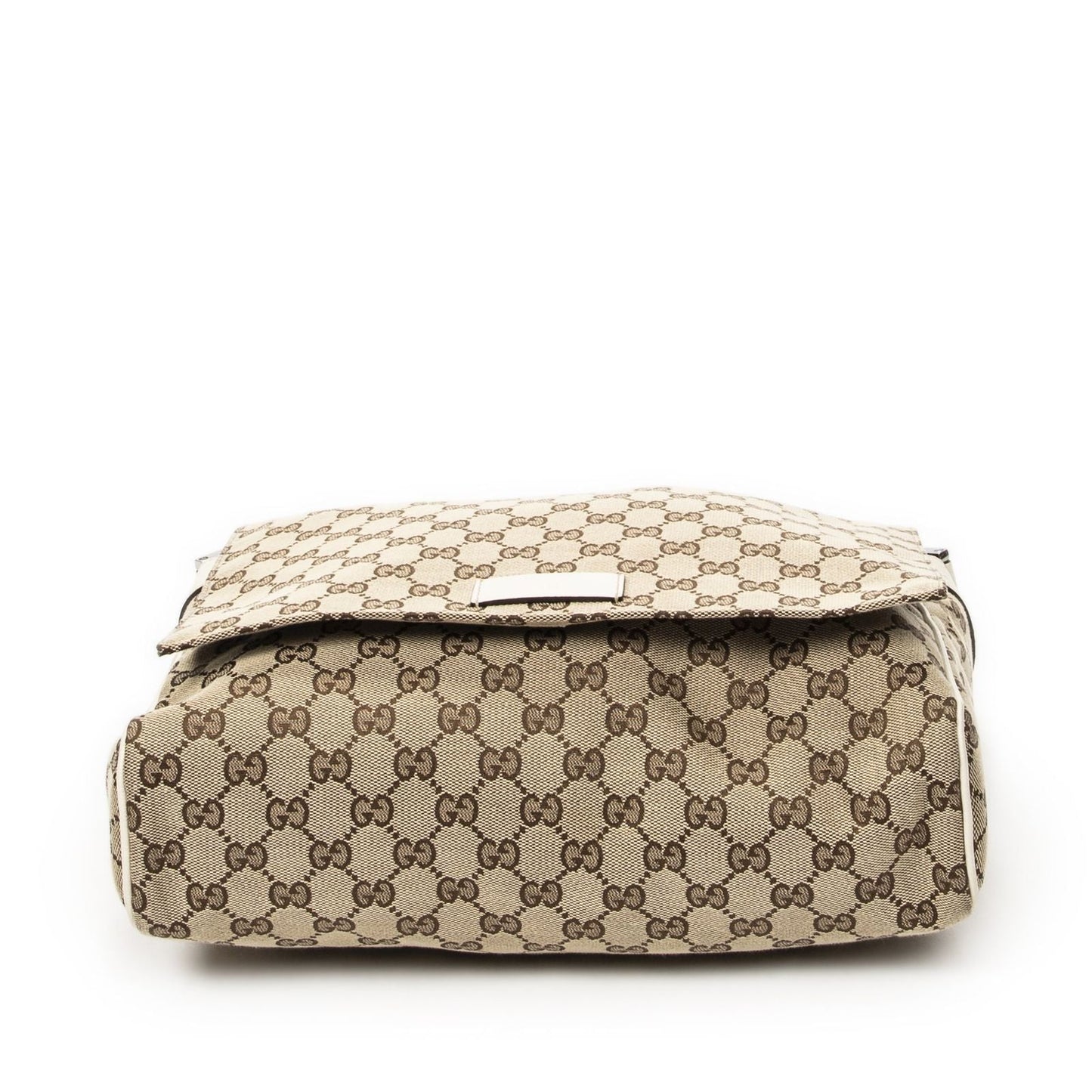 Gucci Flap Messenger Ivory Beige GG Canvas