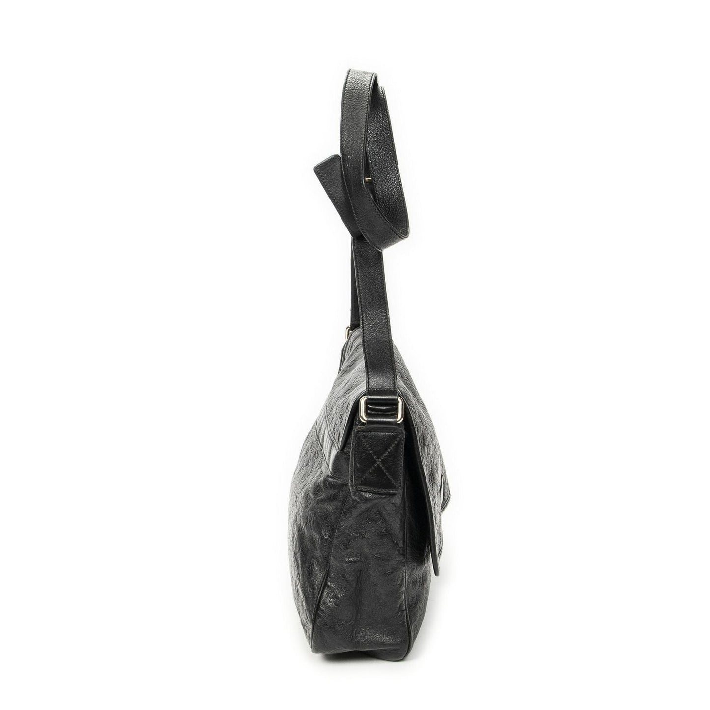 Gucci Large Flap Messenger Black Guccissima