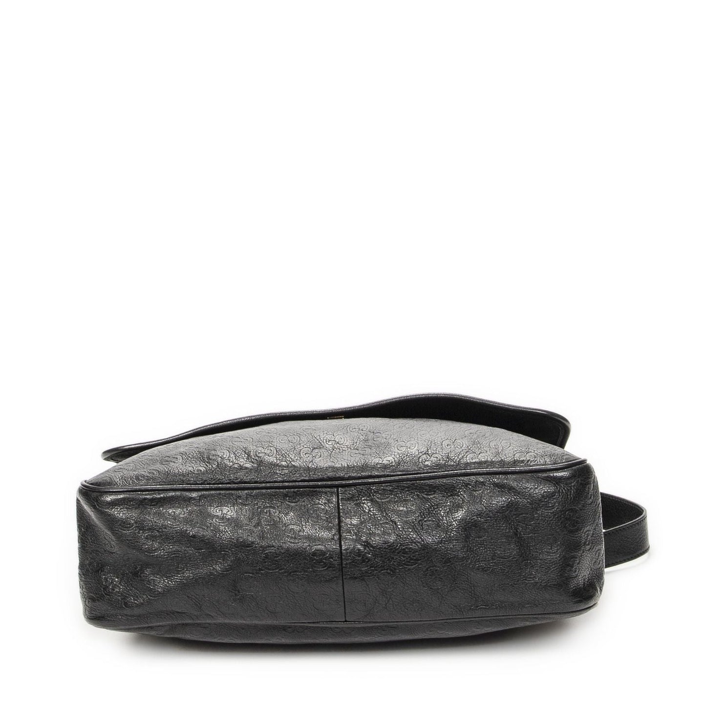 Gucci Large Flap Messenger Black Guccissima