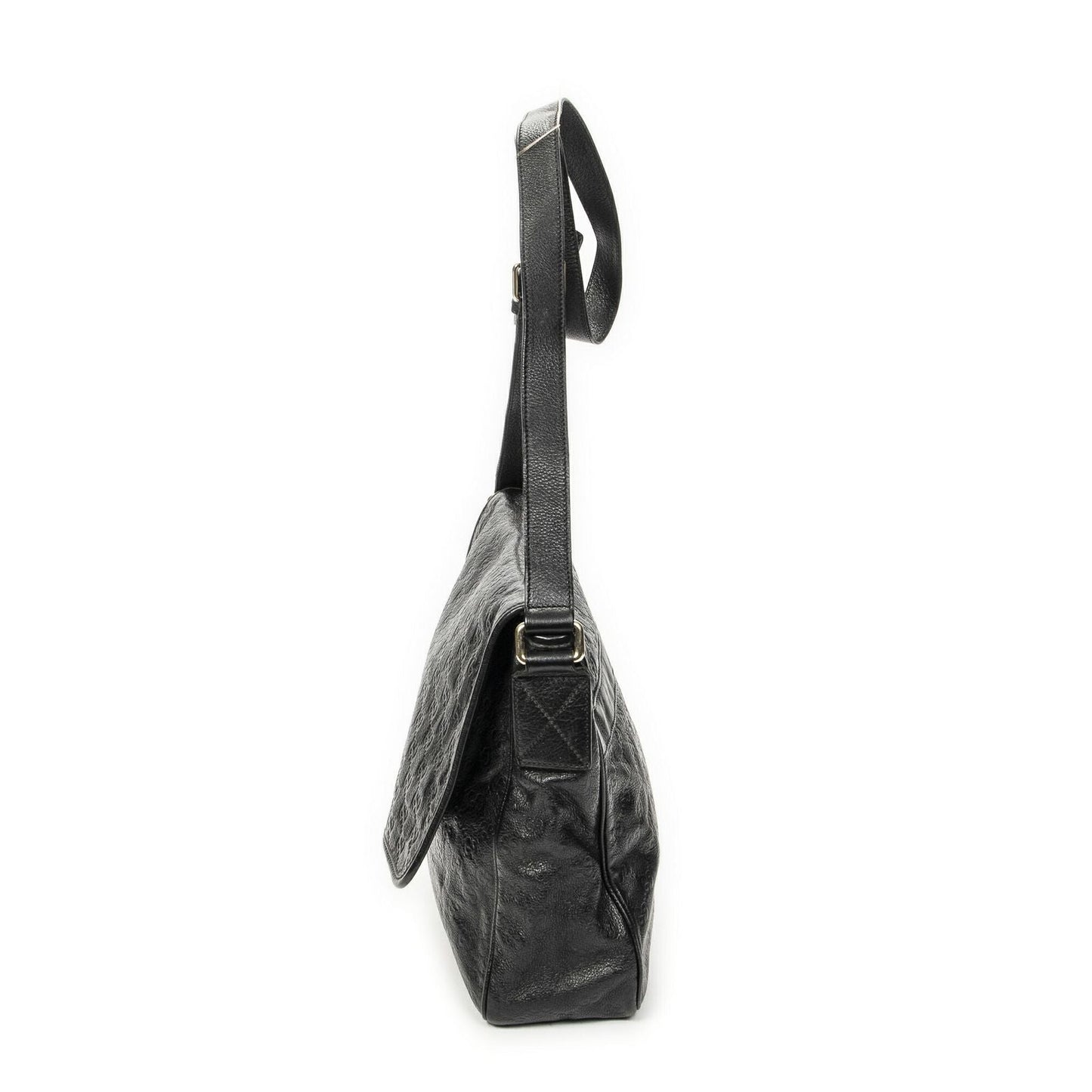 Gucci Large Flap Messenger Black Guccissima