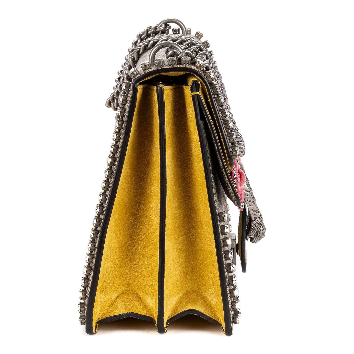 Gucci Crystal Bow GG Supreme Dionysus Beige Yellow Pink with a Presence of