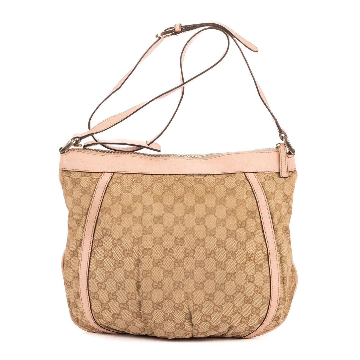 Gucci Abbey D-Sling Pink Beige Monogram Canvas Handbag