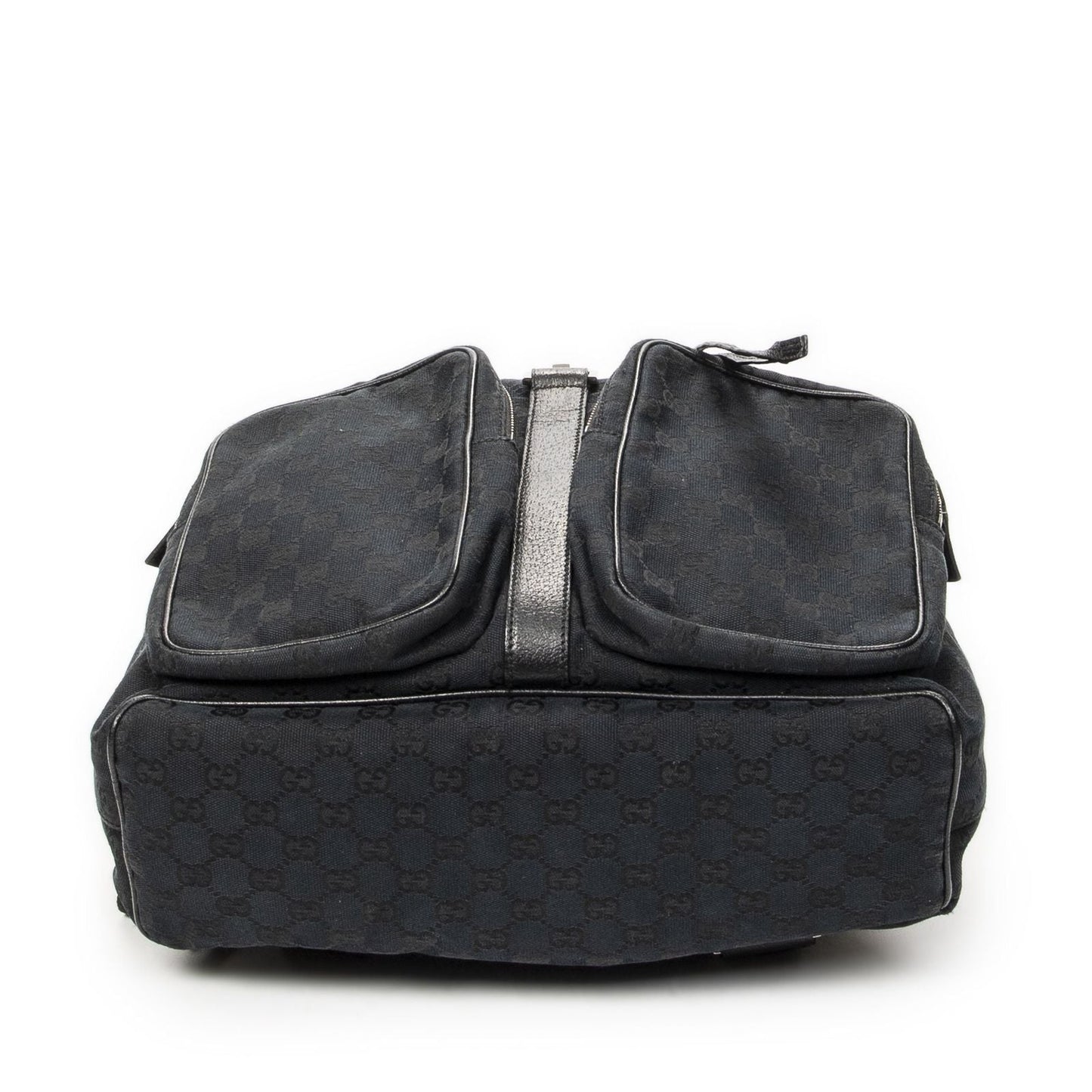 Gucci Drawstring Backpack Black GG Canvas