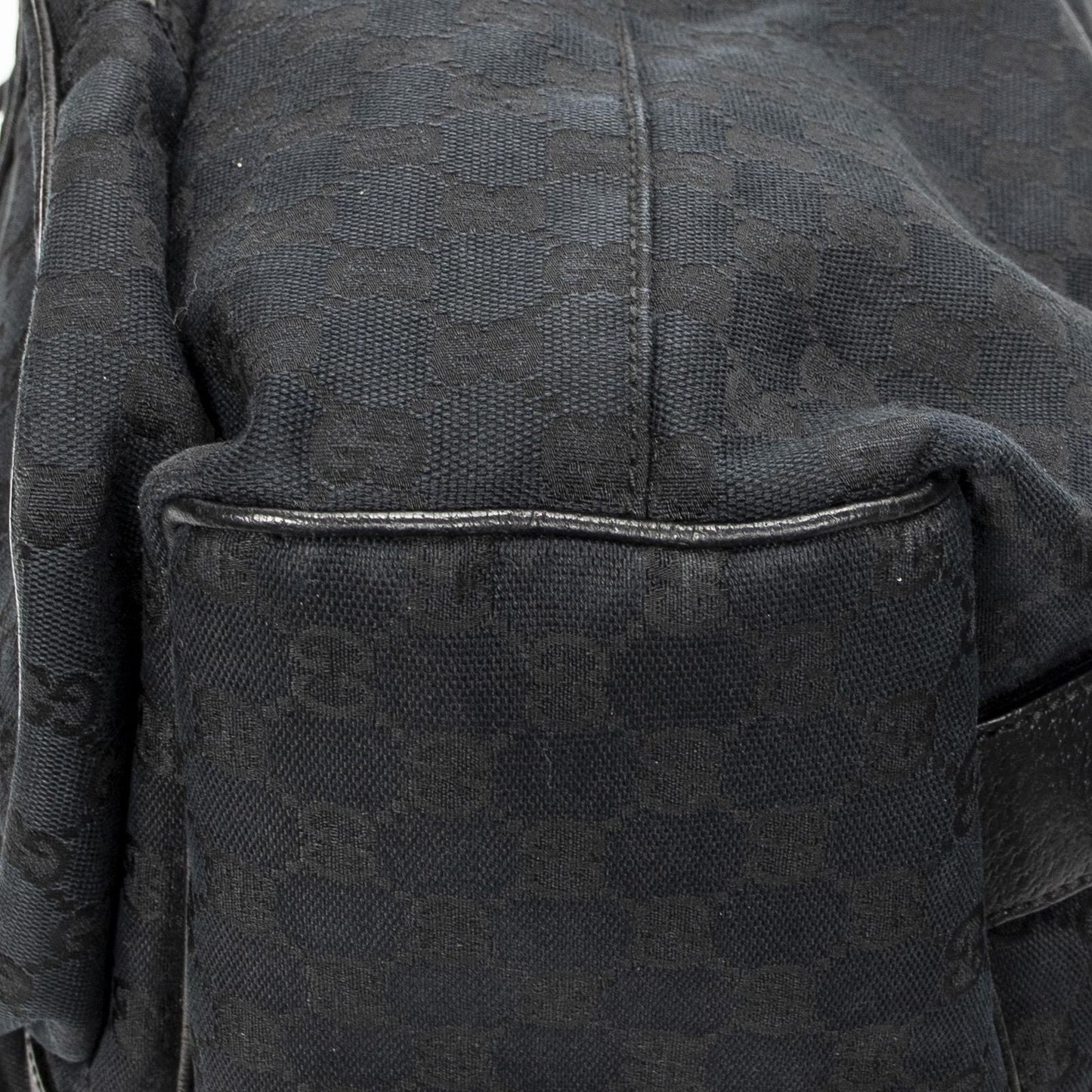 Gucci Drawstring Backpack Black GG Canvas