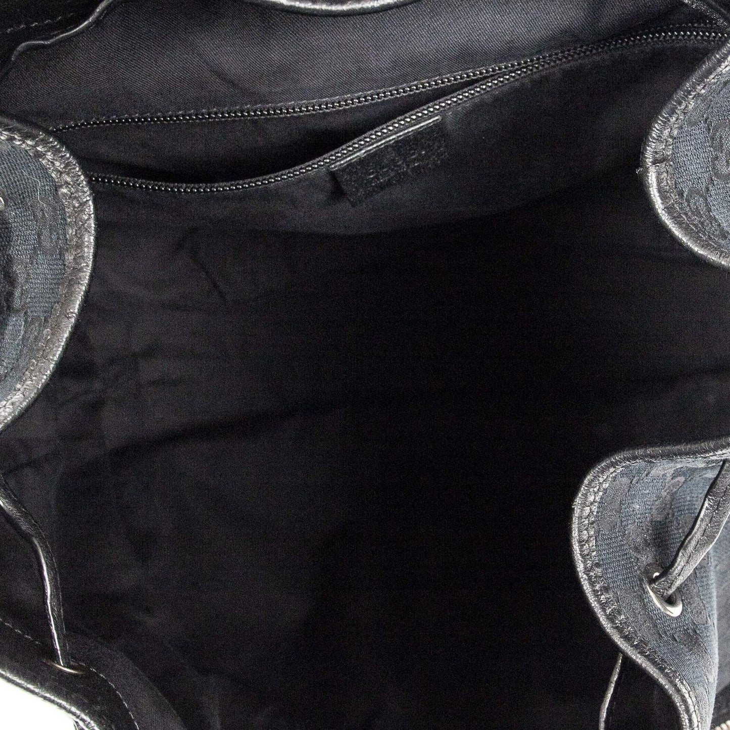 Gucci Drawstring Backpack Black GG Canvas