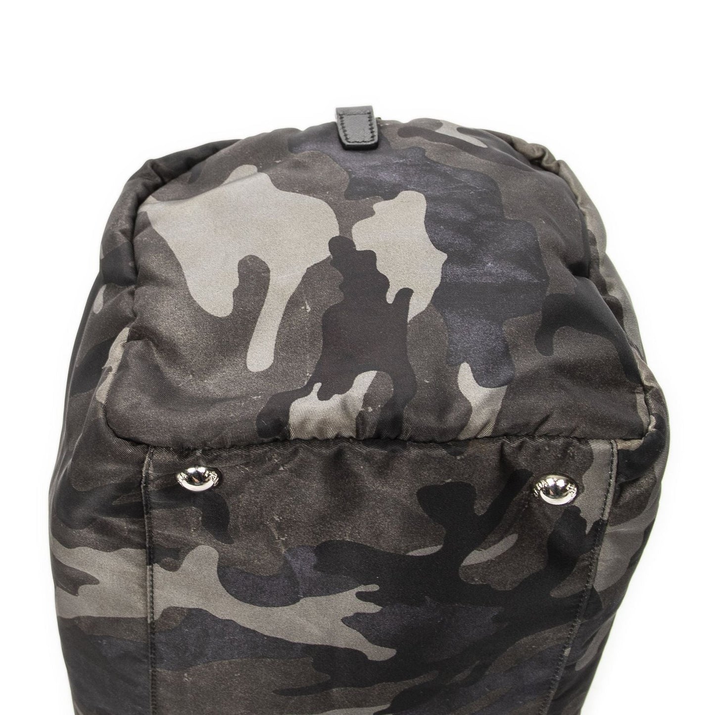 Prada Convertible Camouflage Boston Bag Green Black Nylon