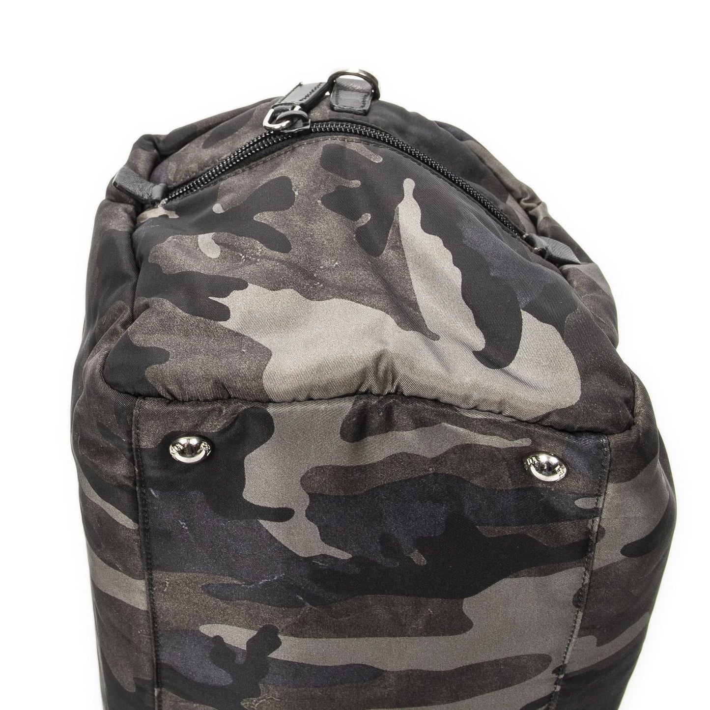 Prada Convertible Camouflage Boston Bag Green Black Nylon
