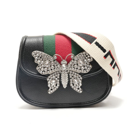Gucci Shoulder Bag Sherry Line Butterfly Stone
