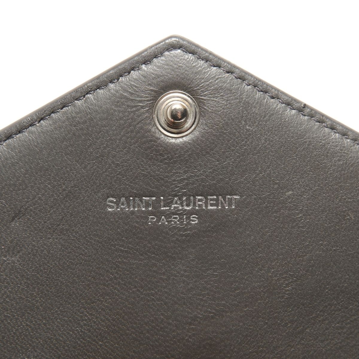 Saint Laurent Yves Shoulder Bag Chain Wallet Croco