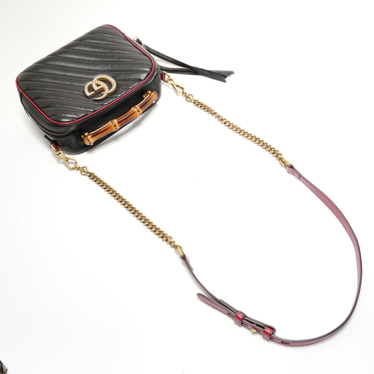 Gucci Shoulder Bag GG Marmont Bamboo