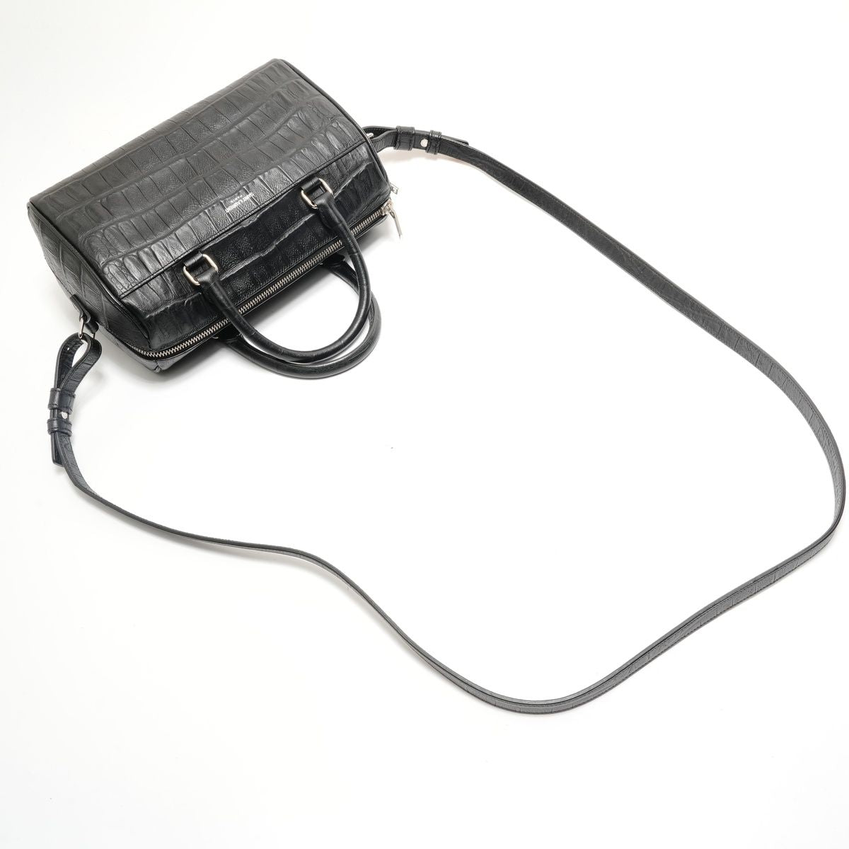 Saint Laurent Yves Handbag Baby Duffle Croco
