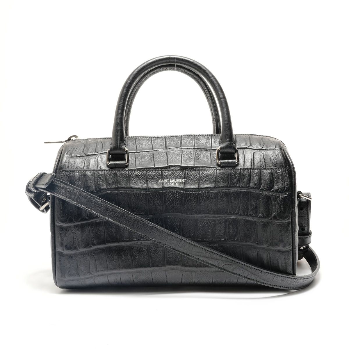 Saint Laurent Yves Handbag Baby Duffle Croco