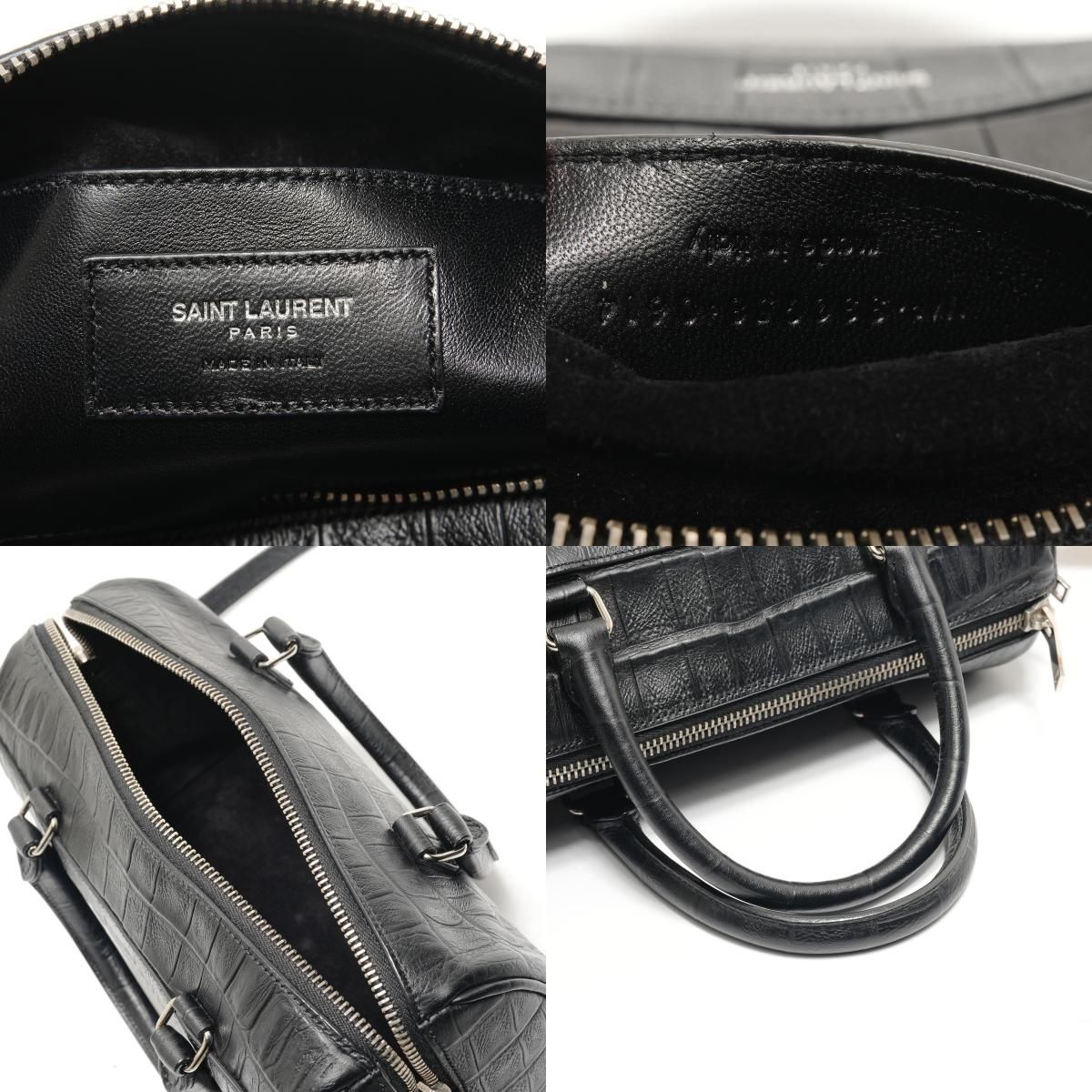 Saint Laurent Yves Handbag Baby Duffle Croco