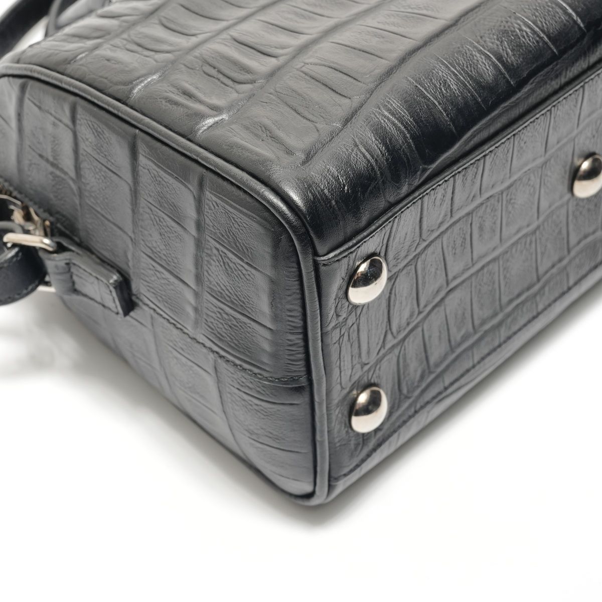 Saint Laurent Yves Handbag Baby Duffle Croco