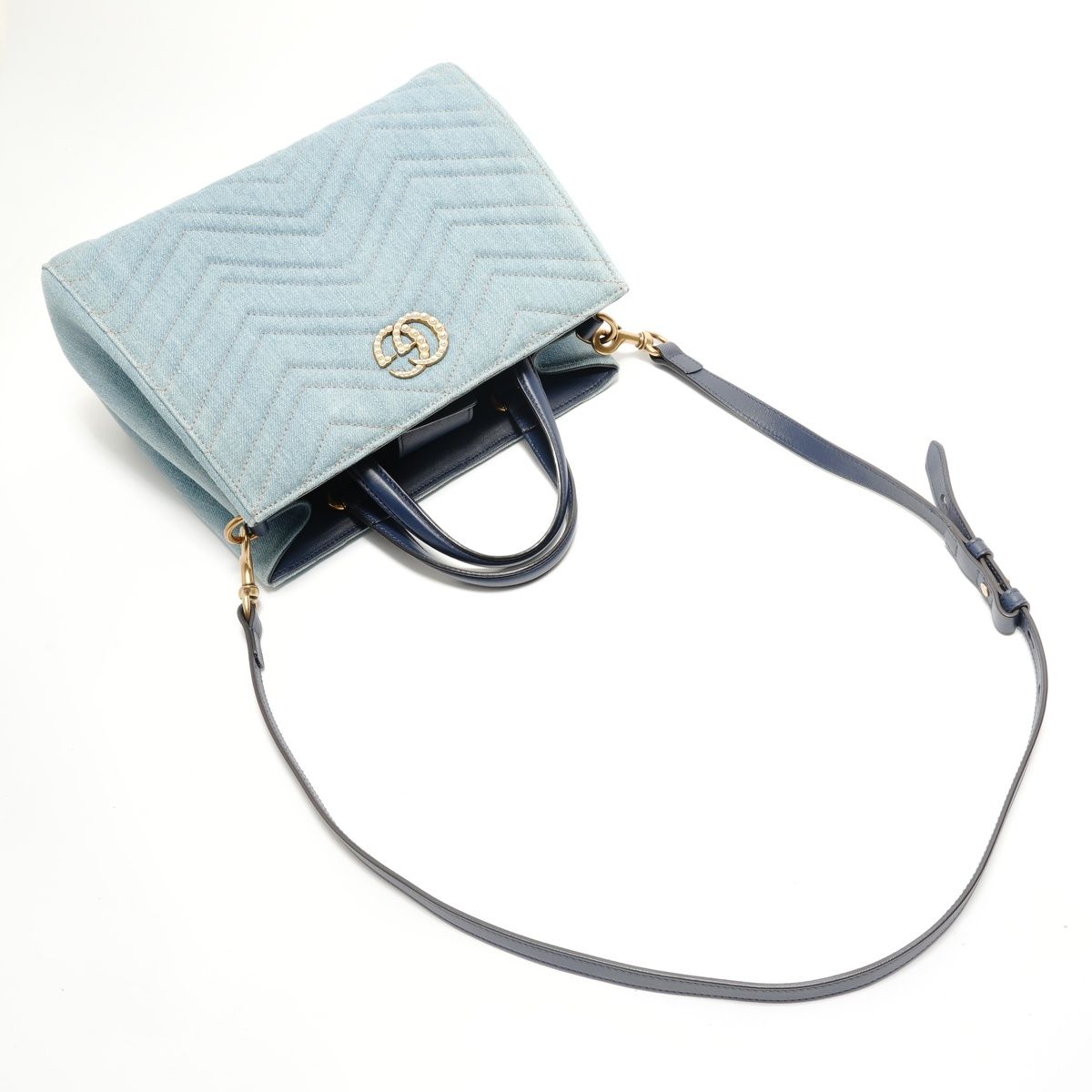 Gucci Shoulder Bag GG Marmont 2-Way Denim
