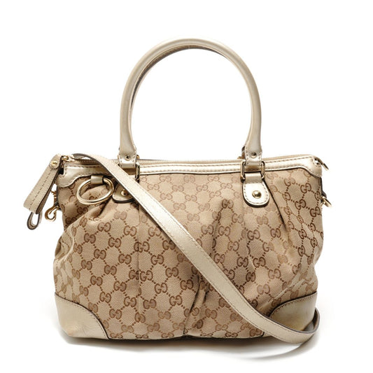 Gucci Shoulder Bag GG Canvas 2-Way