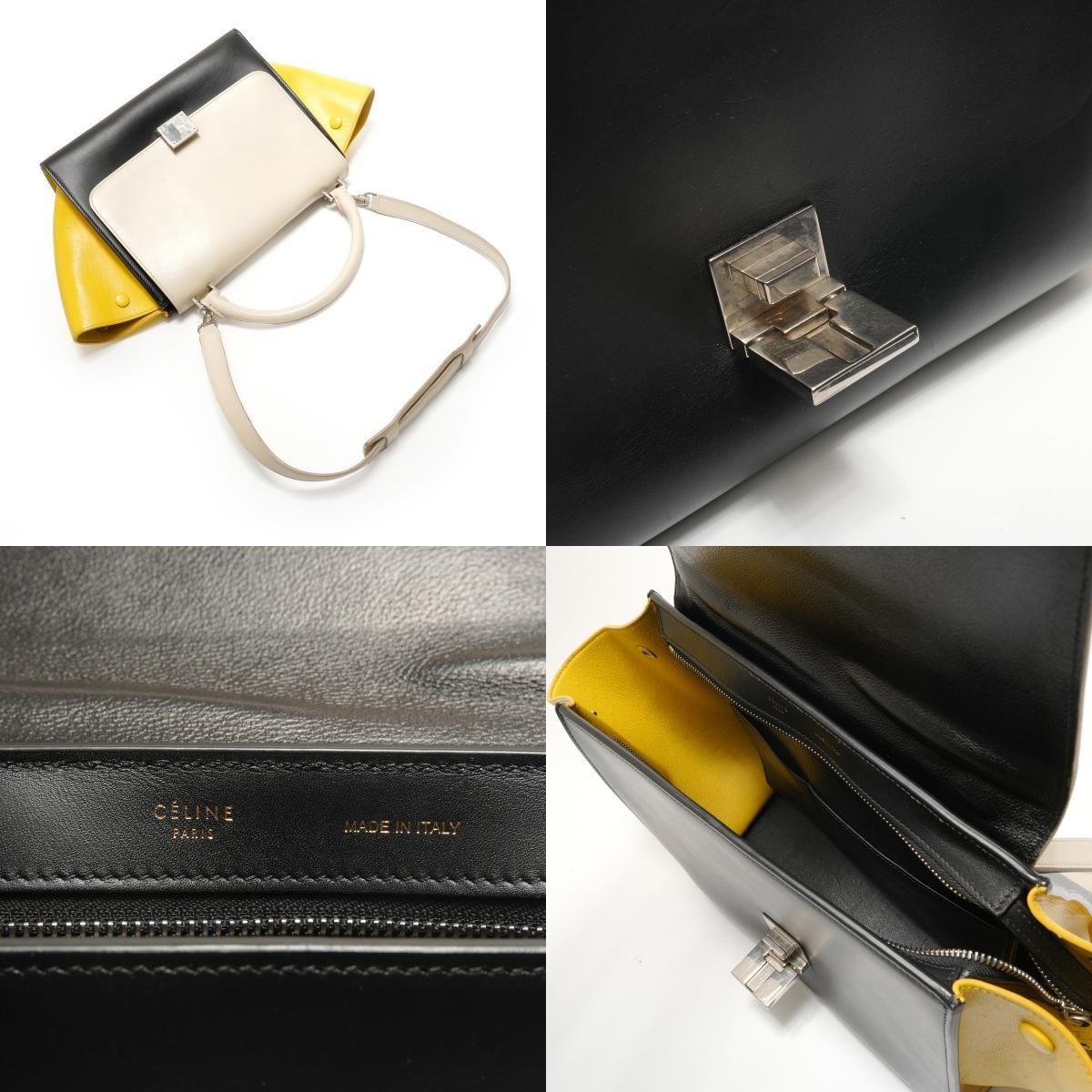 Celine Handbag Trapeze 2-Way Shoulder Leather