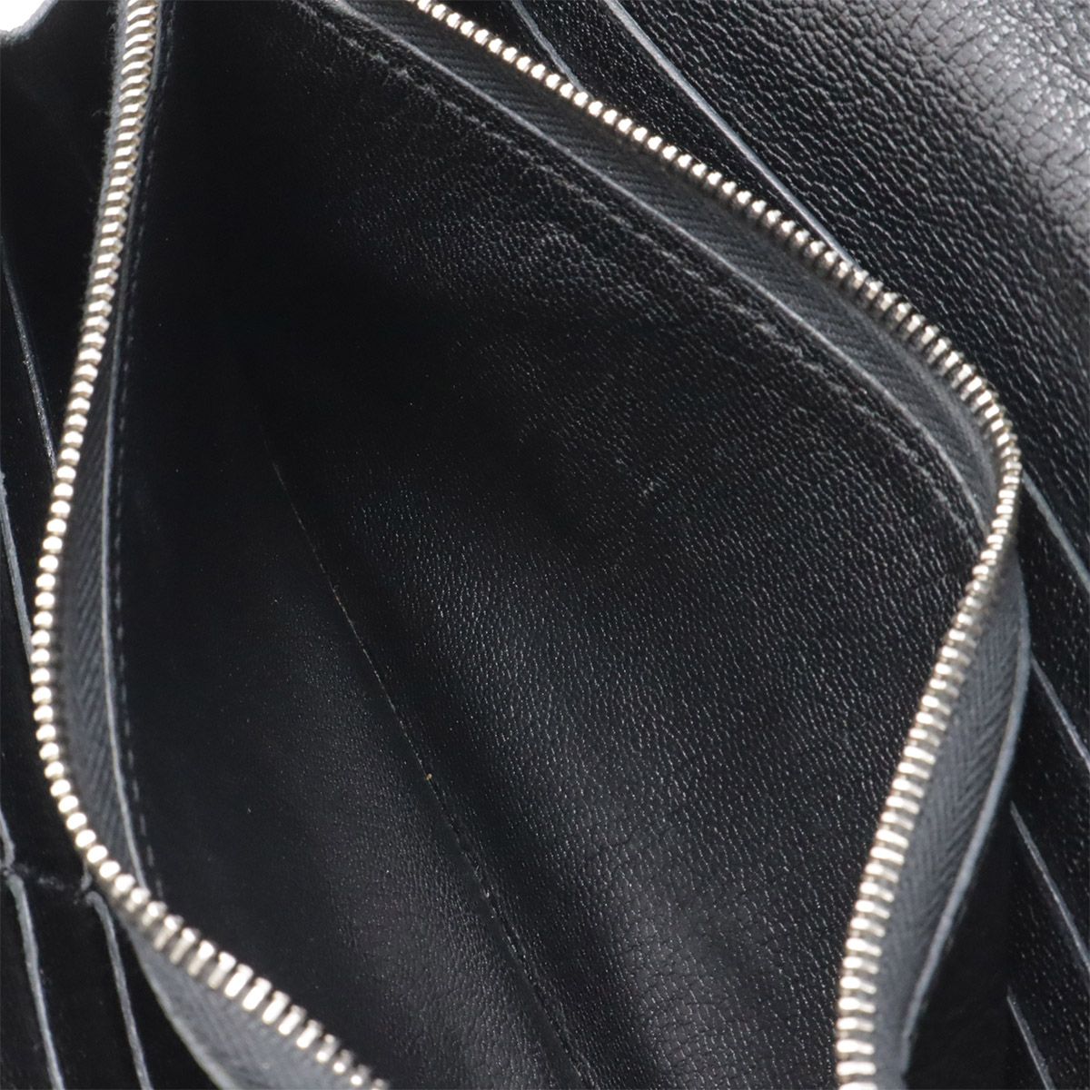 Hermes Kelly Wallet Long Bifold Chevre Leather Black Silver
