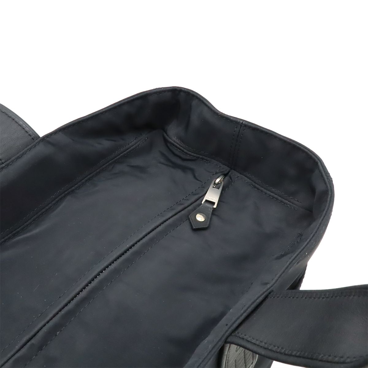 Hermes Acapulco MM Tote Nylon Leather Black