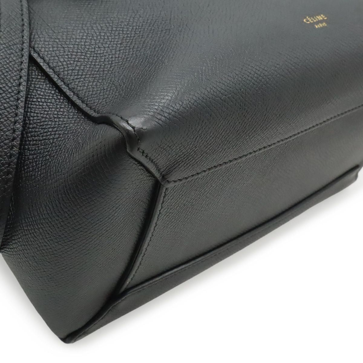 Celine Belt Bag Micro 2-Way Crossbody Leather Black Gold