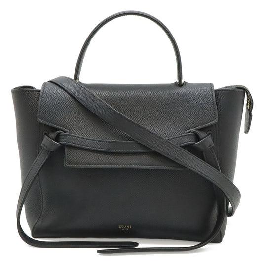 Celine Belt Bag Micro 2-Way Crossbody Leather Black Gold