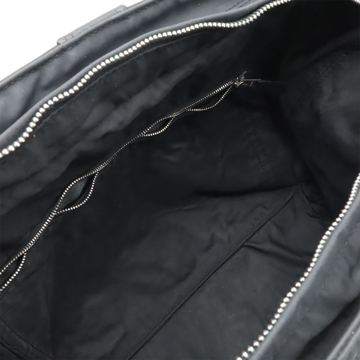 Hermes Acapulco Besace MM Tote Large Handbag Toilet Blanc Canvas Leather Black