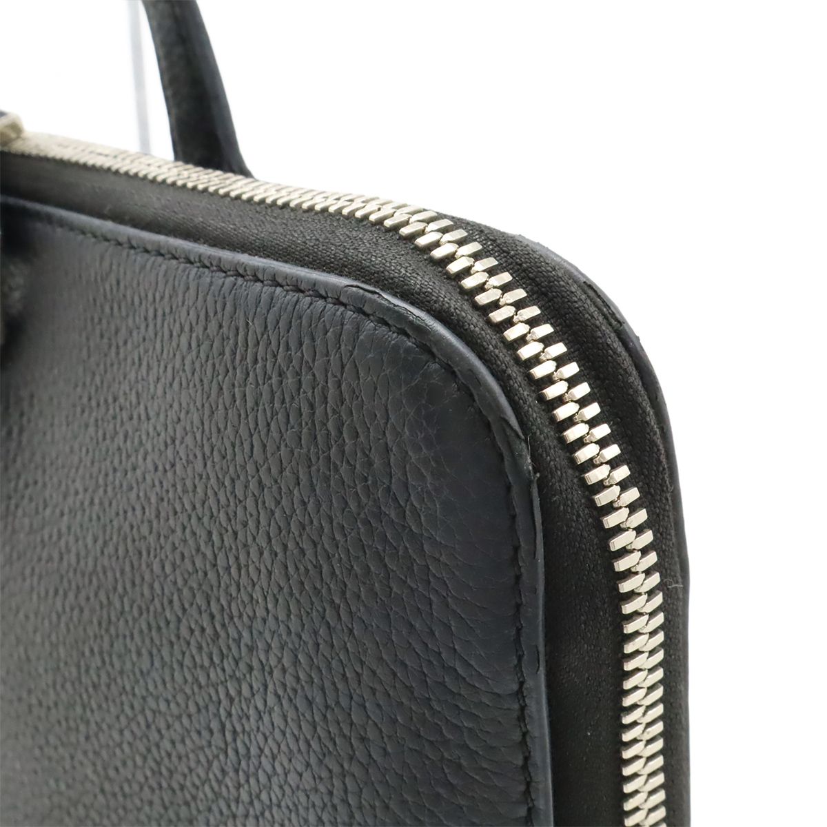 Dior Homme Logo Business Briefcase Leather Black Silver
