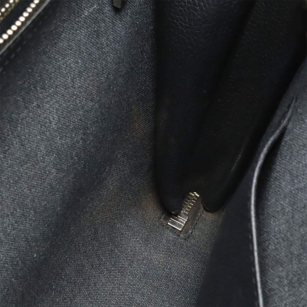 Dior Homme Logo Business Briefcase Leather Black Silver