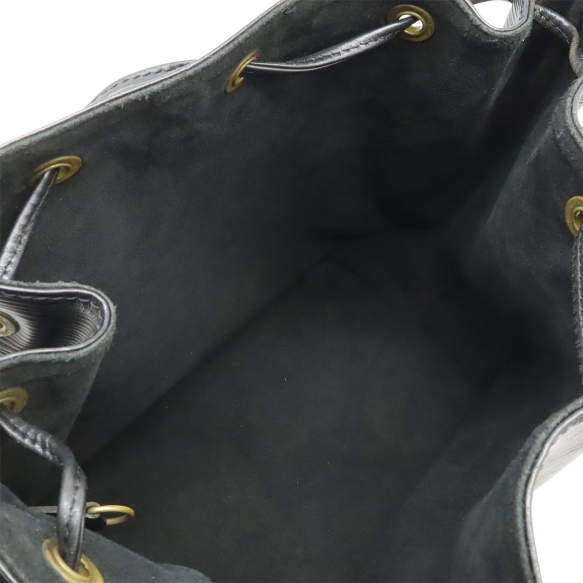 Louis Vuitton Epi Petit Noir Shoulder Bag Drawstring Black