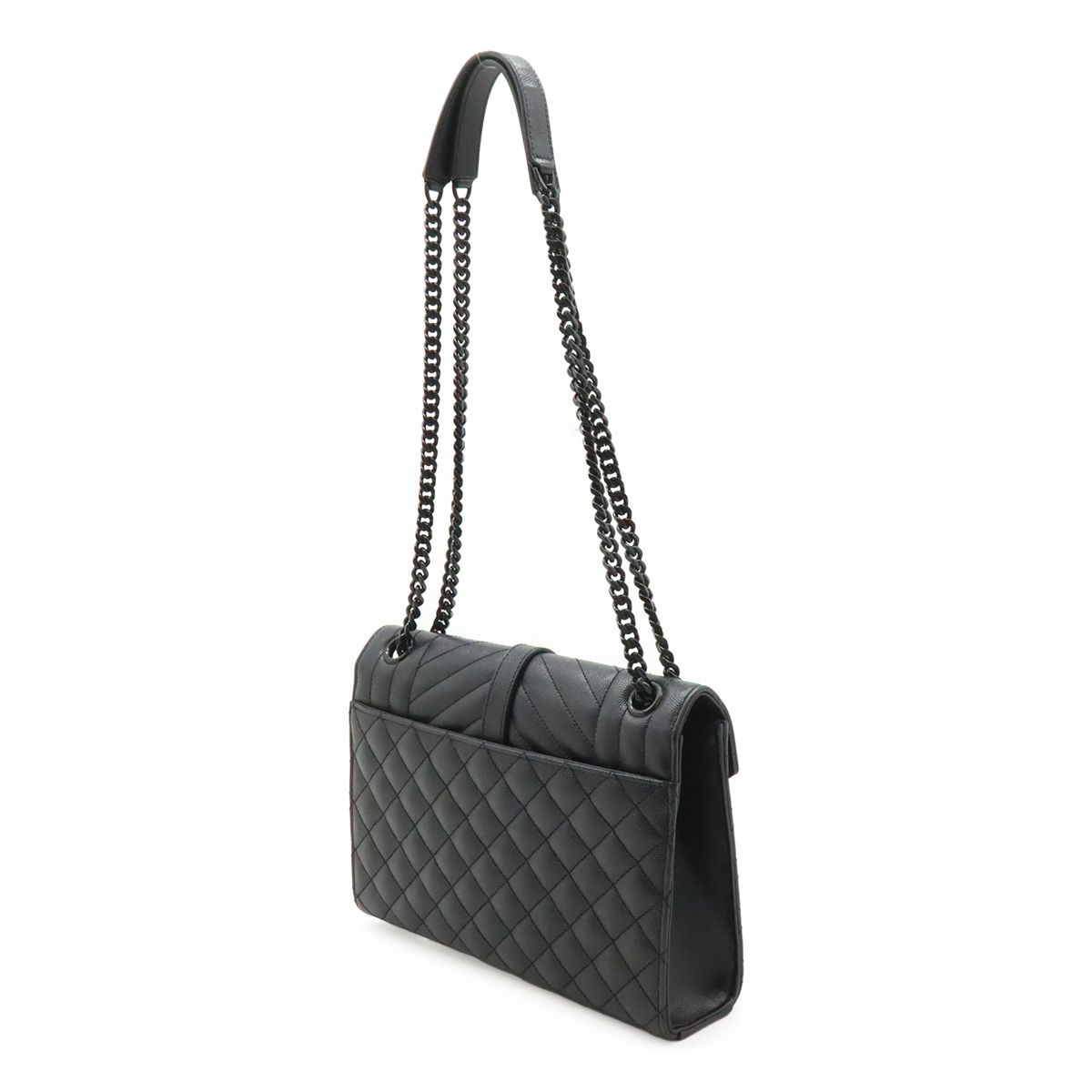 Saint Laurent Paris YSL Classic Monogram Satchel Chain Shoulder Bag Quilted