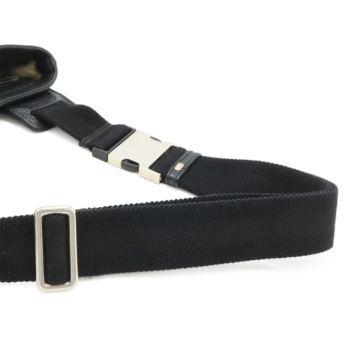 Gucci Soho Interlocking Logo Belt Bag Leather Black Silver
